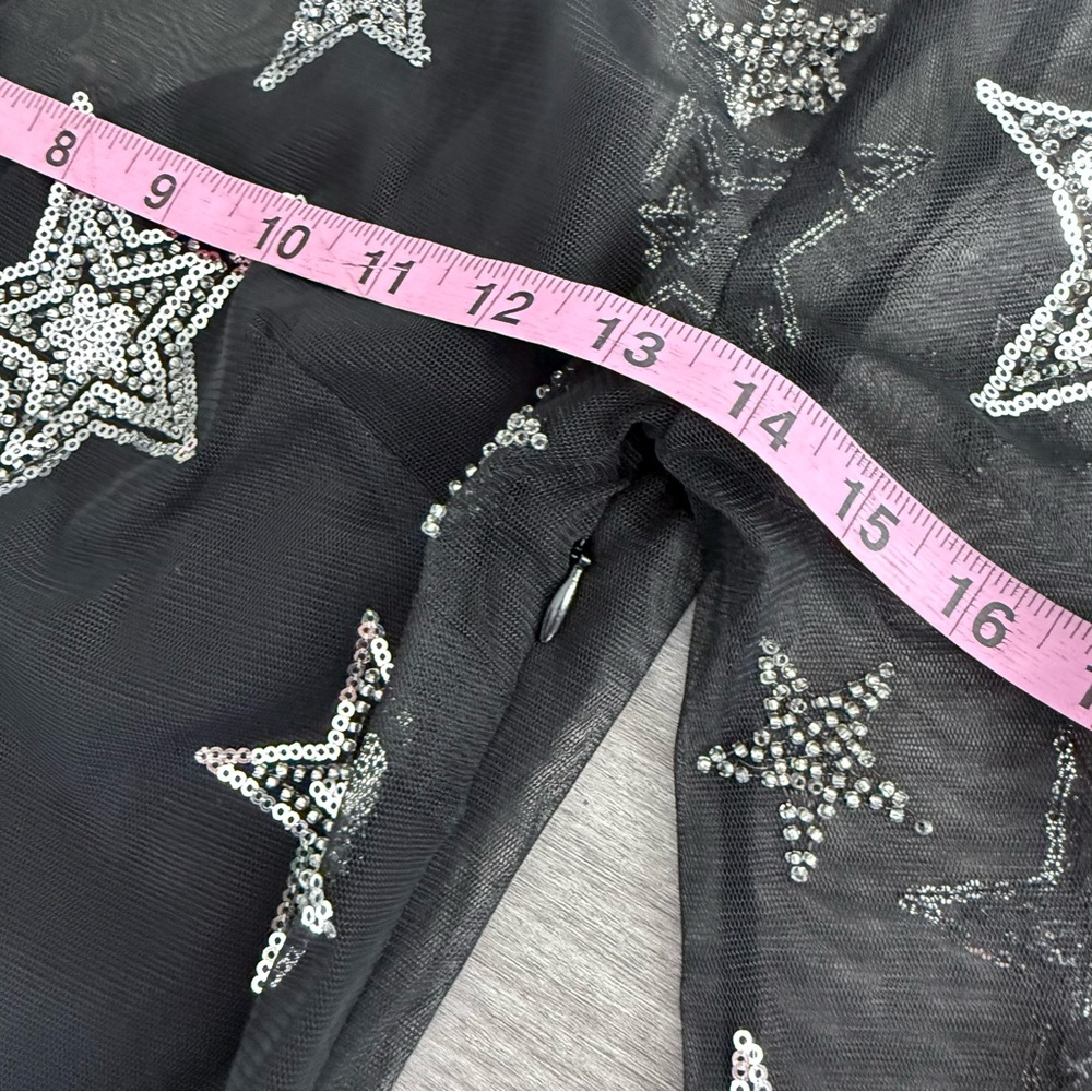 NBD x Naven Starry Night Dress in Black XXS Star Sequins Embellished Sheer Mesh - Picture 13 of 16
